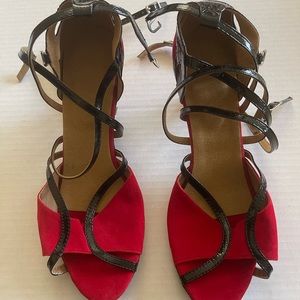 BRAND NEW Red and Black Ballroom Dancing Shoes